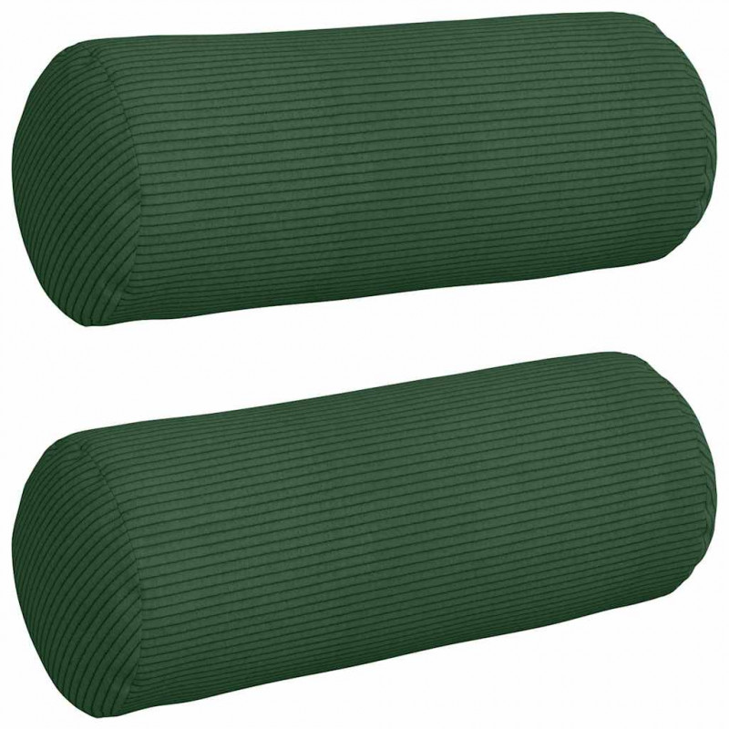 Poduszki Wałkowe 2 pcs Ciemna zieleń Ø 15 x 40 cm