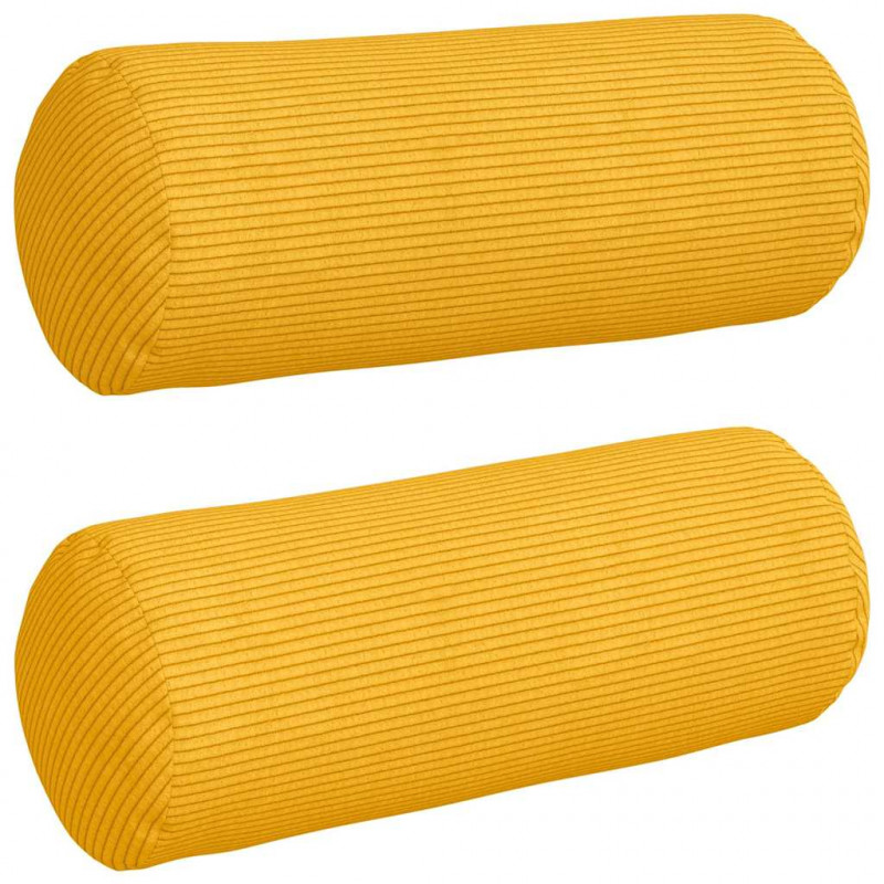 Poduszki Wałkowe 2 pcs Jasnożółty Ø 15 x 40 cm