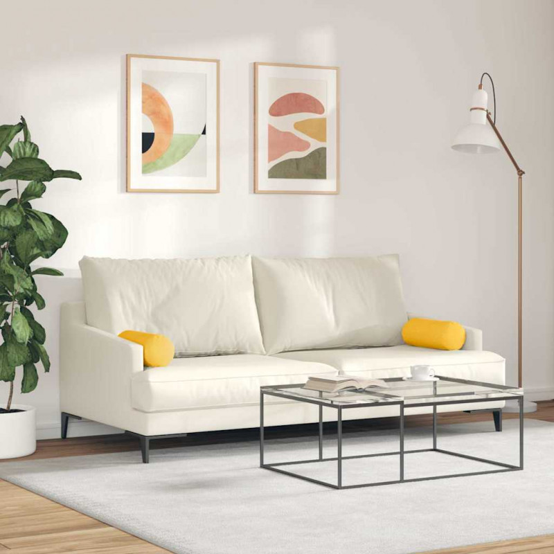 Poduszki Wałkowe 2 pcs Jasnożółty Ø 15 x 40 cm