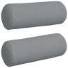 Poduszki Wałkowe 2 pcs Jasnoszary Ø 25 x 70 cm tkanina