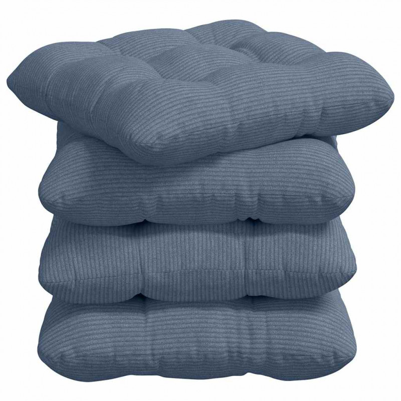 Poduszki na siedziska 4 pcs Niebieski 40 x 40 cm