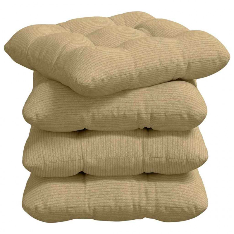 Poduszki na siedziska 4 pcs Szary zielony 40 x 40 cm