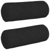 Poduszki Wałkowe 2 pcs Czarny Ø 25 x 70 cm tkanina
