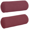 Poduszki Wałkowe 2 pcs Czerwone wino Ø 25 x 70 cm tkanina