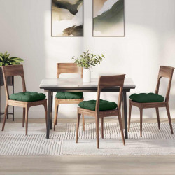 Poduszki na siedziska 4 pcs Ciemna zieleń 40 x 40 cm