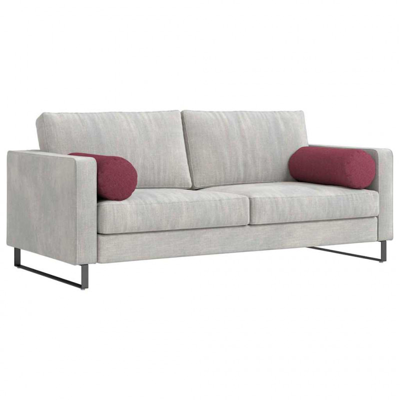 Poduszki Wałkowe 2 pcs Czerwone wino Ø 25 x 70 cm tkanina