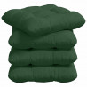Poduszki na siedziska 4 pcs Ciemna zieleń 40 x 40 cm
