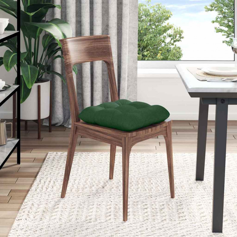 Poduszki na siedziska 4 pcs Ciemna zieleń 40 x 40 cm