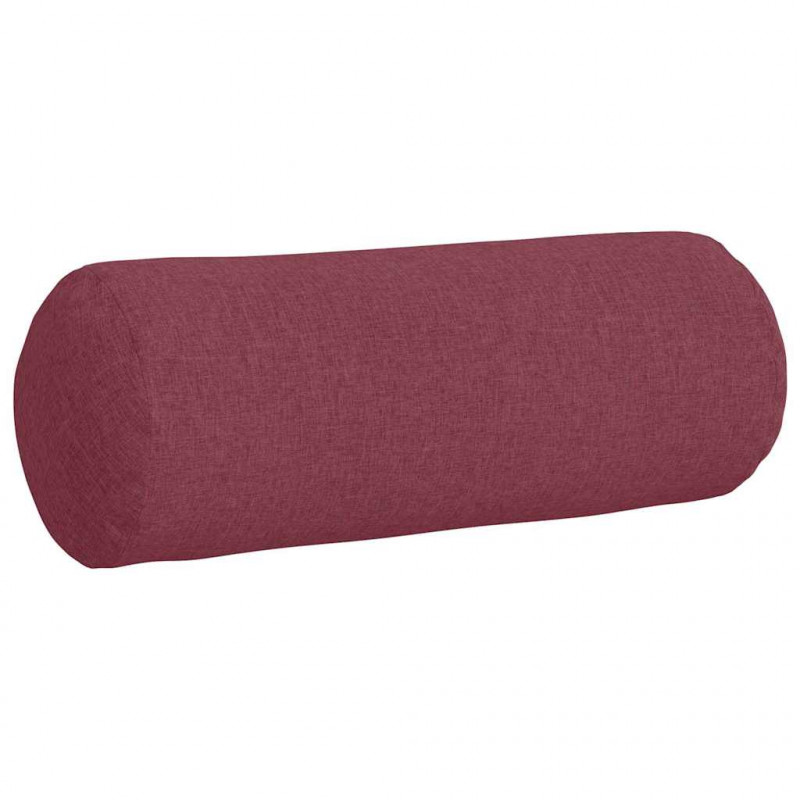 Poduszki Wałkowe 2 pcs Czerwone wino Ø 25 x 70 cm tkanina
