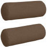Poduszki Wałkowe 2 pcs Brązowy Ø 25 x 70 cm tkanina