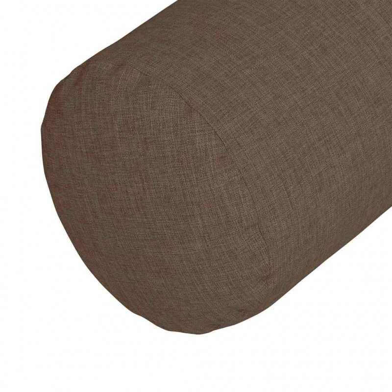 Poduszki Wałkowe 2 pcs Brązowy Ø 25 x 70 cm tkanina