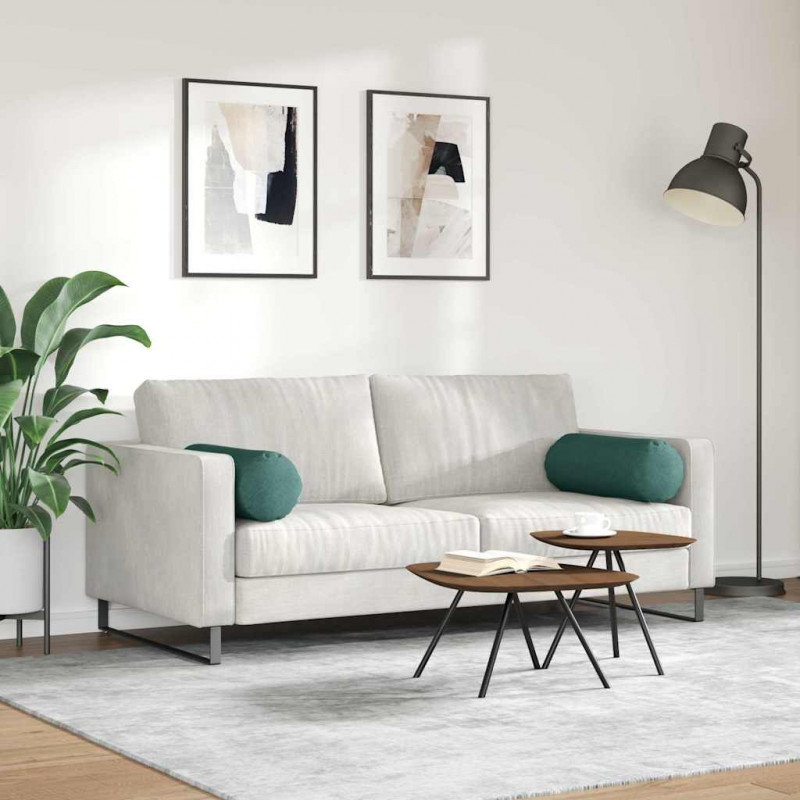 Poduszki Wałkowe 2 pcs Ciemna zieleń Ø 25 x 70 cm tkanina