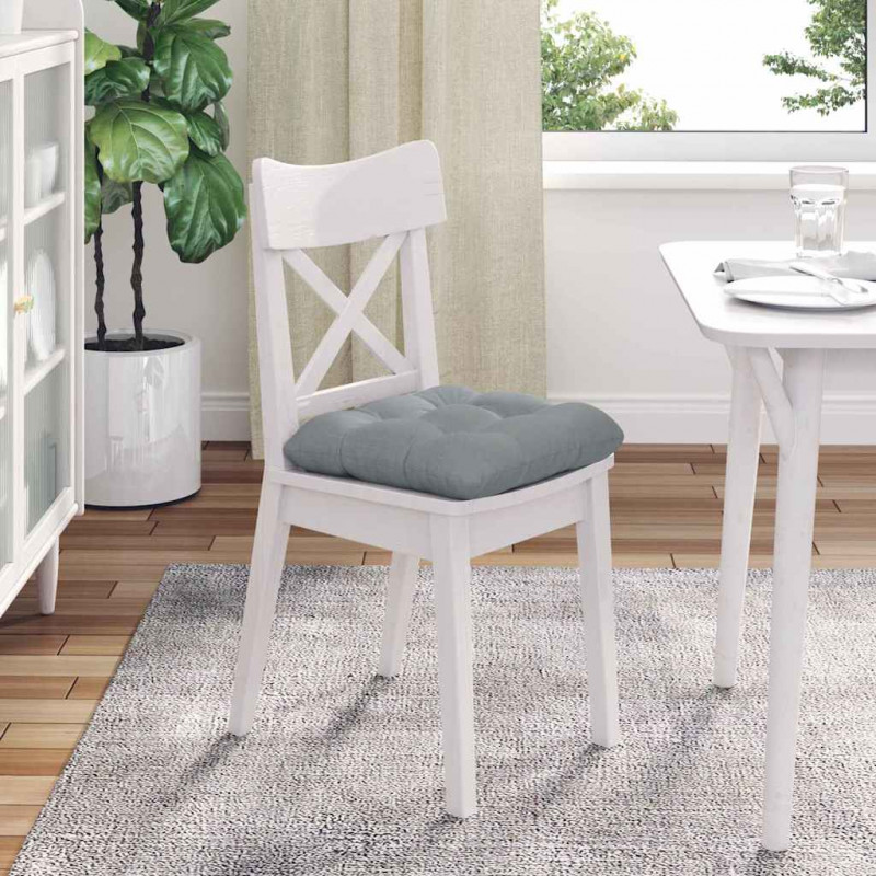 Poduszki na siedziska 4 pcs Jasnoszary 45 x 45 x 12 cm tkanina