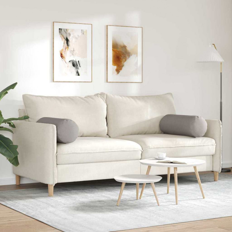 Poduszki Wałkowe 2 pcs Ciemnoszary Ø 25 x 70 cm tkanina