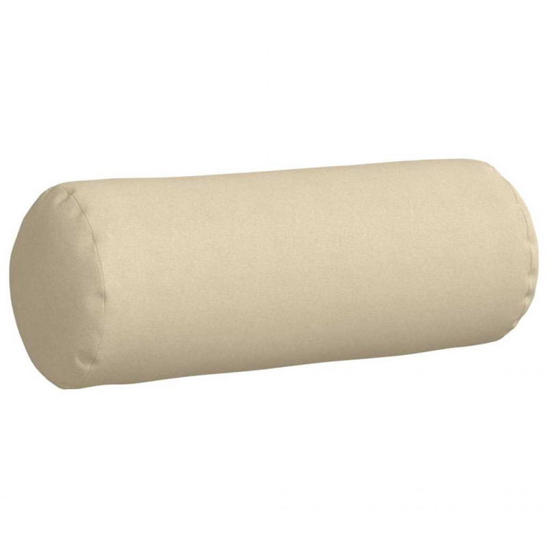 Poduszki Wałkowe 2 pcs Kremowy Ø 25 x 70 cm tkanina