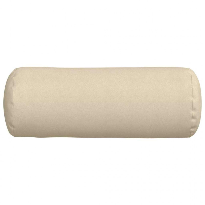 Poduszki Wałkowe 2 pcs Kremowy Ø 25 x 70 cm tkanina