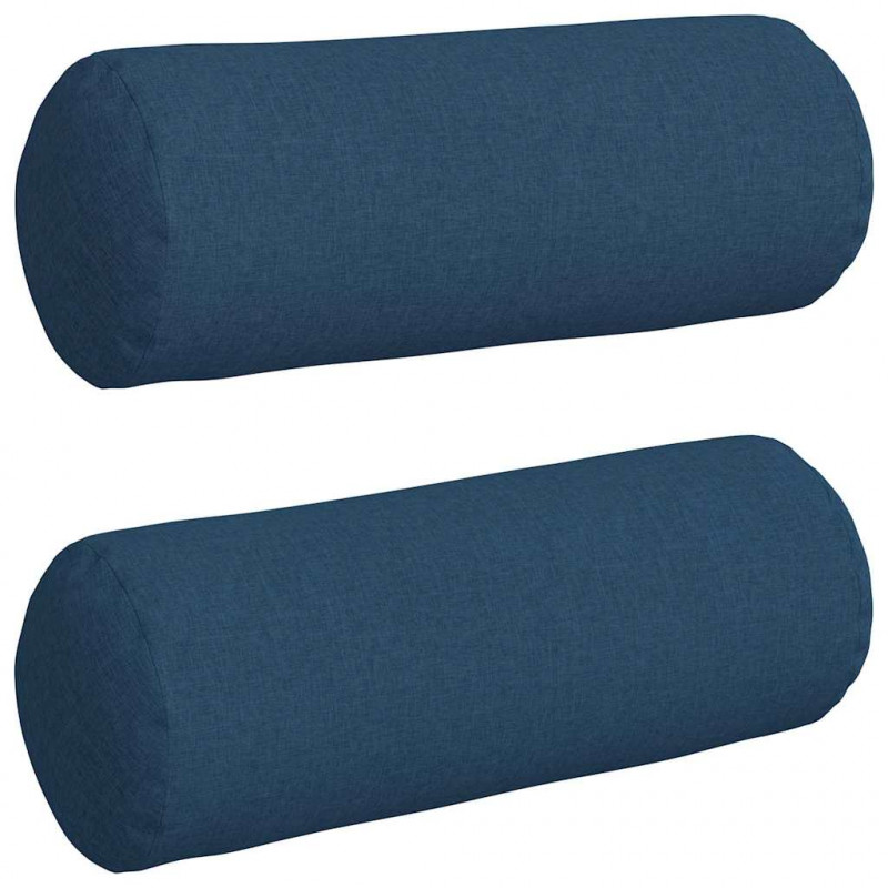 Poduszki Wałkowe 2 pcs Niebieski Ø 25 x 70 cm tkanina