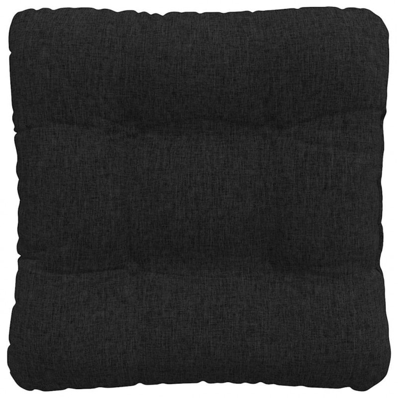 Poduszki na siedziska 4 pcs Czarny 45 x 45 x 12 cm tkanina