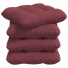 Poduszki na siedziska 4 pcs Czerwone wino 45 x 45 x 12 cm