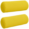Poduszki Wałkowe 2 pcs Jasnożółty Ø 25 x 70 cm tkanina