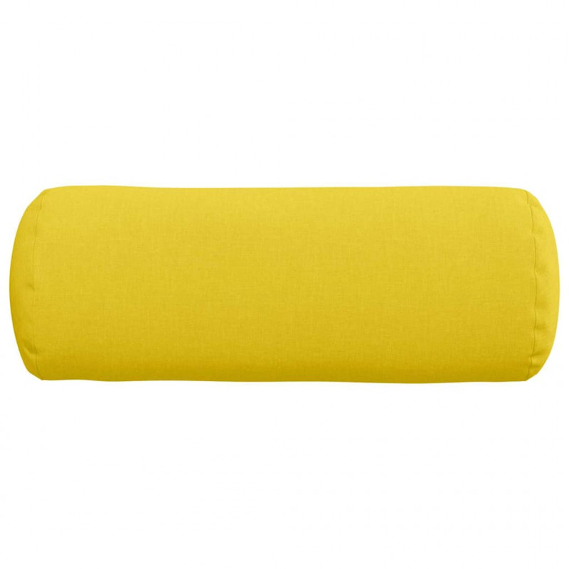 Poduszki Wałkowe 2 pcs Jasnożółty Ø 25 x 70 cm tkanina