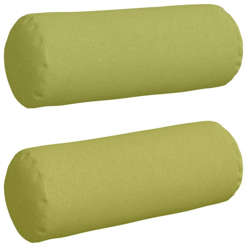 Poduszki Wałkowe 2 pcs Jasnozielony Ø 25 x 70 cm tkanina