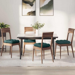 Poduszki na siedziska 4 pcs Ciemna zieleń 45 x 45 x 12 cm