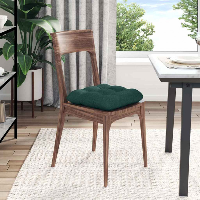 Poduszki na siedziska 4 pcs Ciemna zieleń 45 x 45 x 12 cm