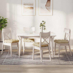 Poduszki na siedziska 4 pcs Kremowy 45 x 45 x 12 cm tkanina