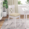 Poduszki na siedziska 4 pcs Kremowy 45 x 45 x 12 cm tkanina