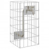 Kran Gabionowy Srebrny 26 x 25 x 50 cm Stal nierdzewna