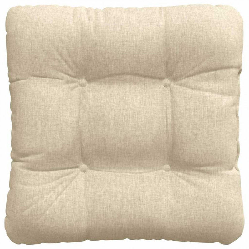 Poduszki na siedziska 4 pcs Kremowy 45 x 45 x 12 cm tkanina