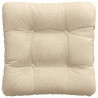Poduszki na siedziska 4 pcs Kremowy 45 x 45 x 12 cm tkanina