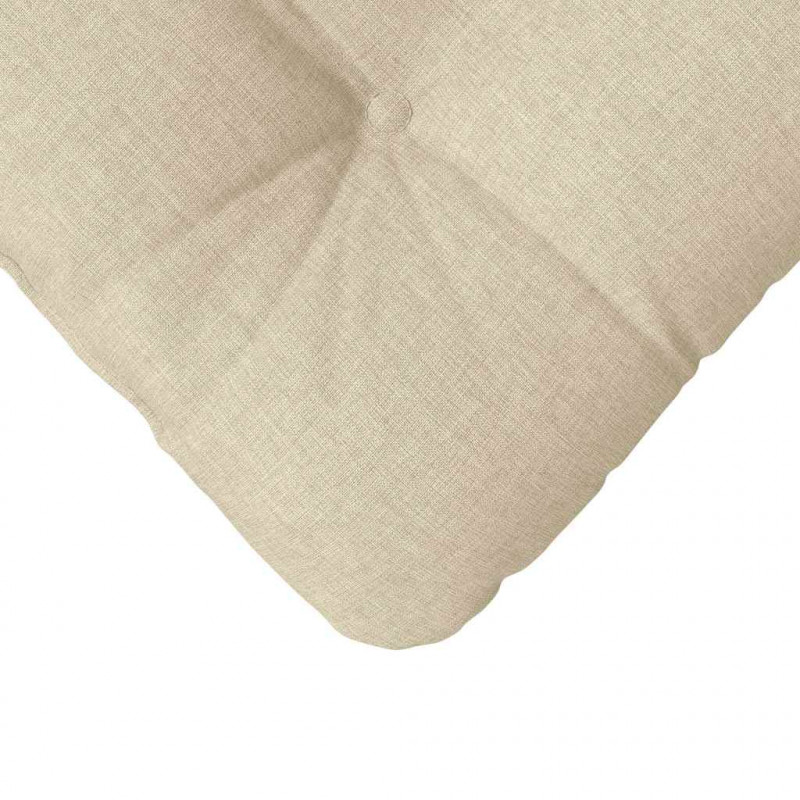 Poduszki na siedziska 4 pcs Kremowy 45 x 45 x 12 cm tkanina