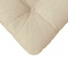 Poduszki na siedziska 4 pcs Kremowy 45 x 45 x 12 cm tkanina