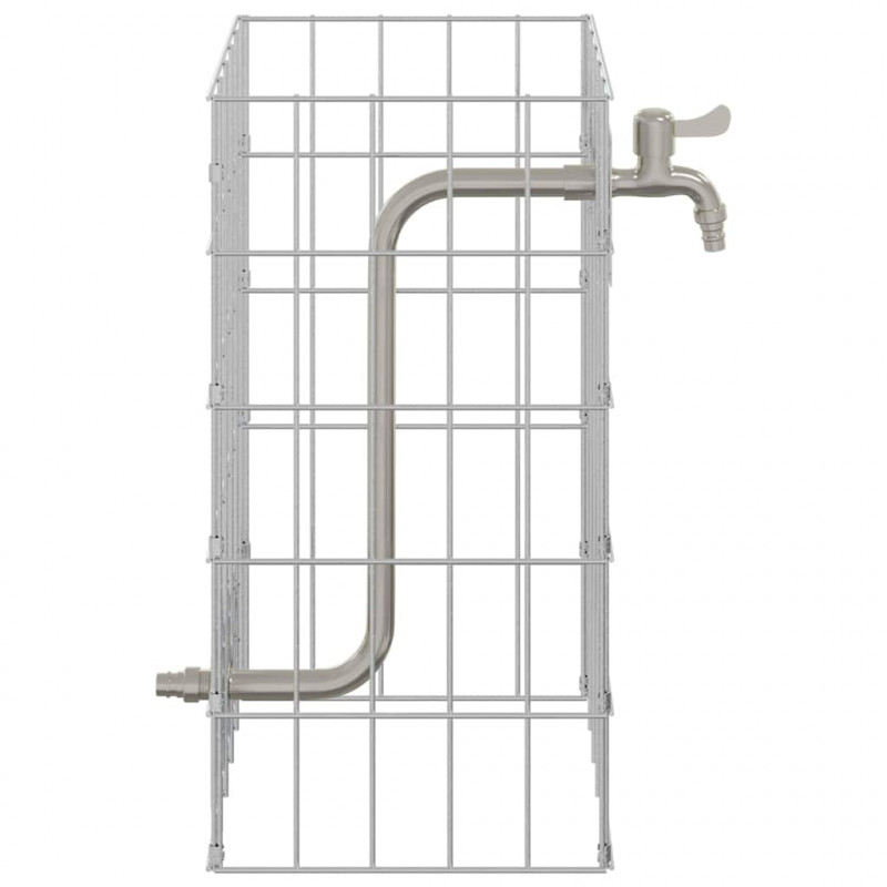 Kran Gabionowy Srebrny 26 x 25 x 50 cm Stal nierdzewna