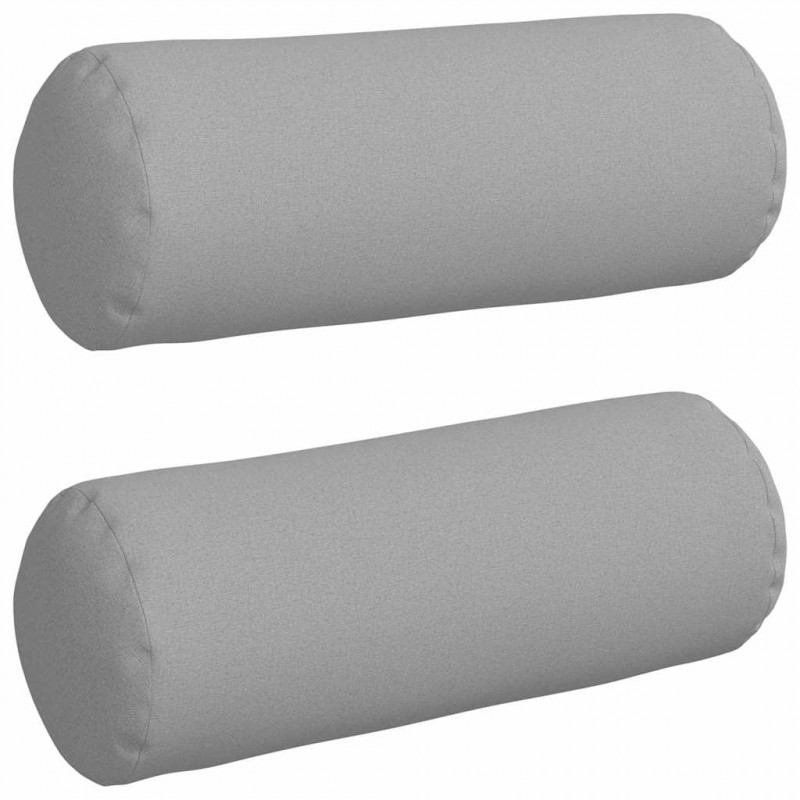 Poduszki Wałkowe 2 pcs Szary chmur Ø 25 x 70 cm tkanina