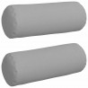 Poduszki Wałkowe 2 pcs Szary chmur Ø 25 x 70 cm tkanina