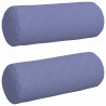 Poduszki Wałkowe 2 pcs Niebieski dżins Ø 25 x 70 cm tkanina