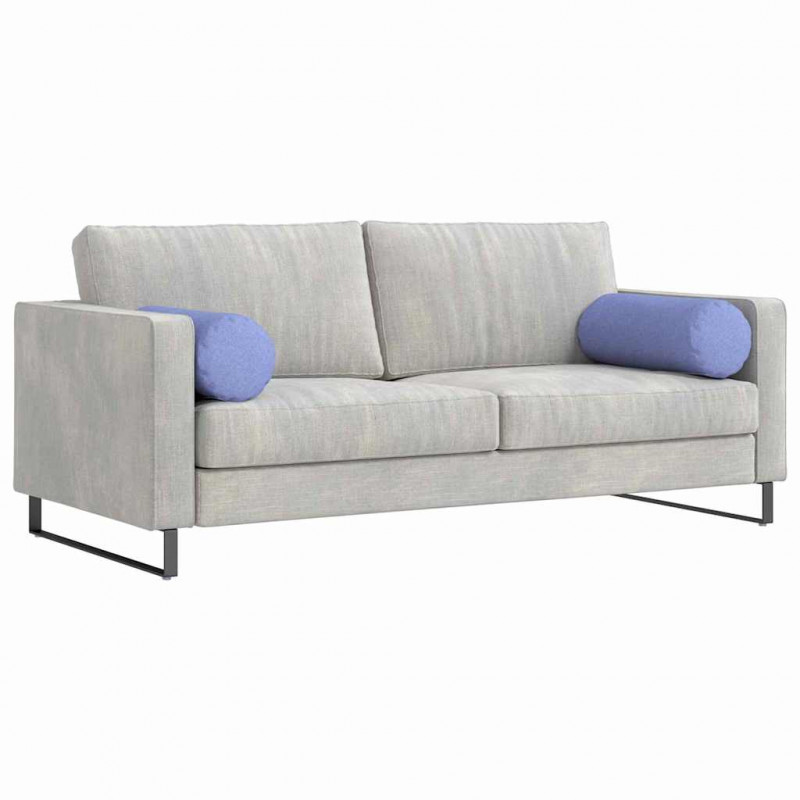 Poduszki Wałkowe 2 pcs Niebieski dżins Ø 25 x 70 cm tkanina