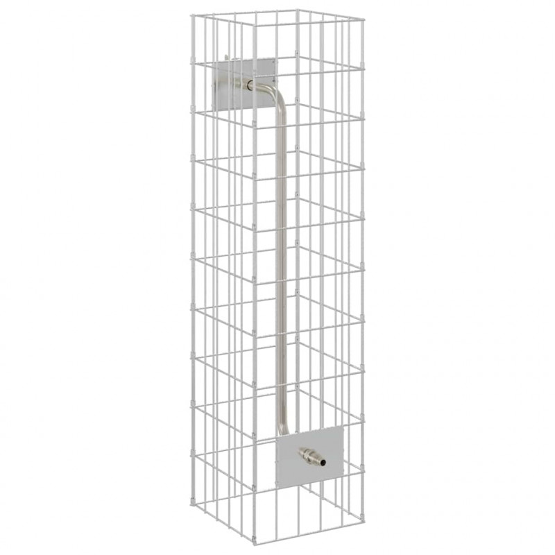 Kran Gabionowy Srebrny 25 x 25 x 100 cm Stal nierdzewna