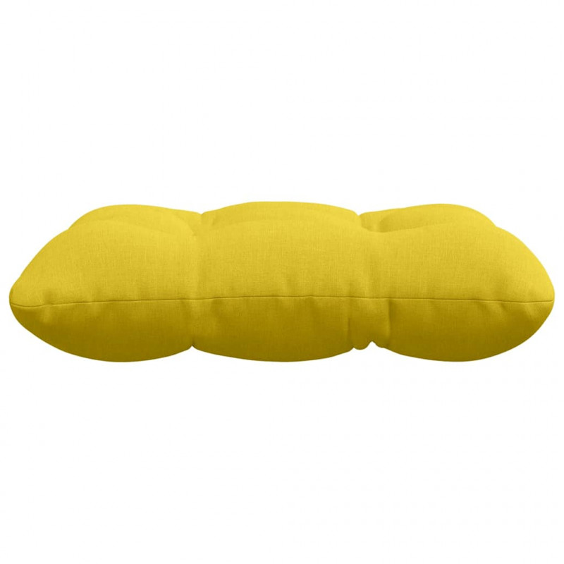 Poduszki na siedziska 4 pcs Jasnożółty 45 x 45 x 12 cm tkanina