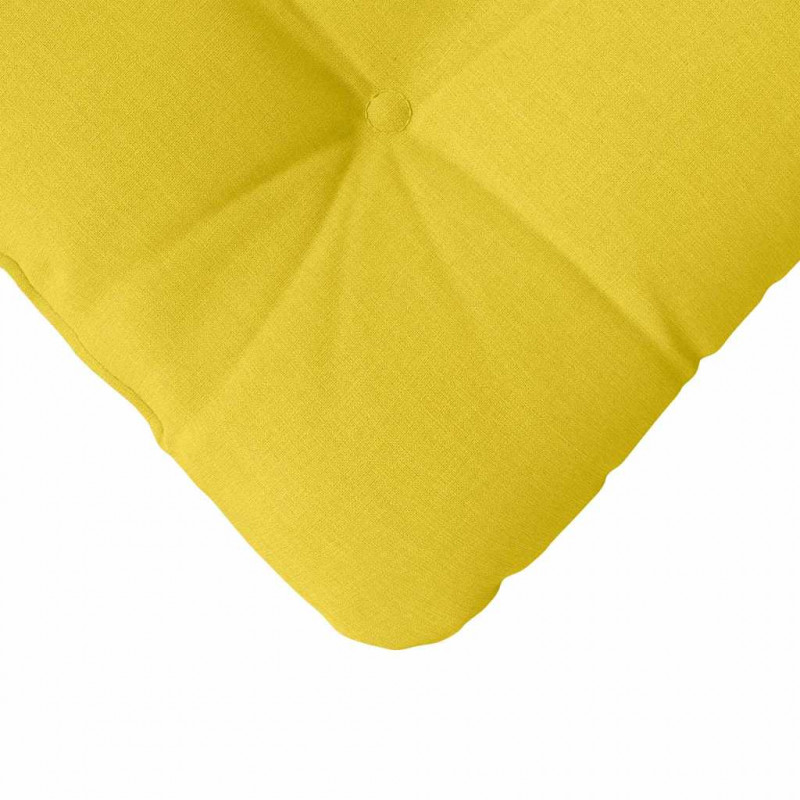 Poduszki na siedziska 4 pcs Jasnożółty 45 x 45 x 12 cm tkanina