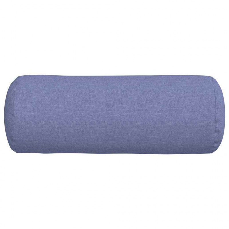 Poduszki Wałkowe 2 pcs Niebieski dżins Ø 25 x 70 cm tkanina