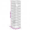 Kran Gabionowy Srebrny 25 x 25 x 100 cm Stal nierdzewna