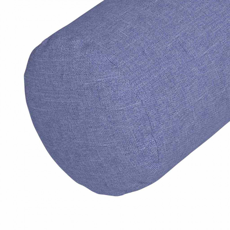 Poduszki Wałkowe 2 pcs Niebieski dżins Ø 25 x 70 cm tkanina