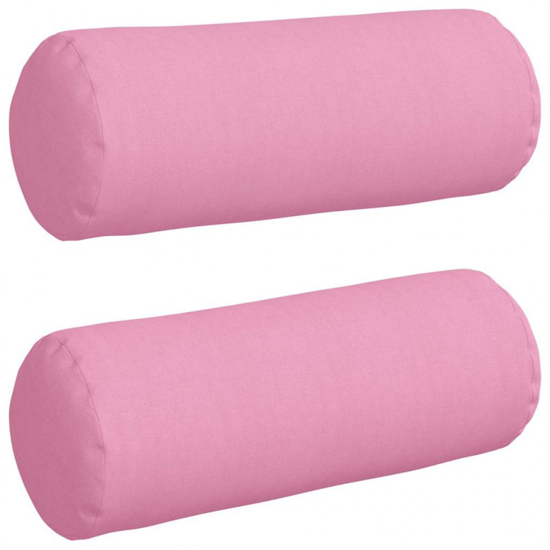 Poduszki Wałkowe 2 pcs Różowy Ø 25 x 70 cm tkanina