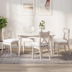Poduszki na siedziska 4 pcs Biały 45 x 45 x 12 cm tkanina