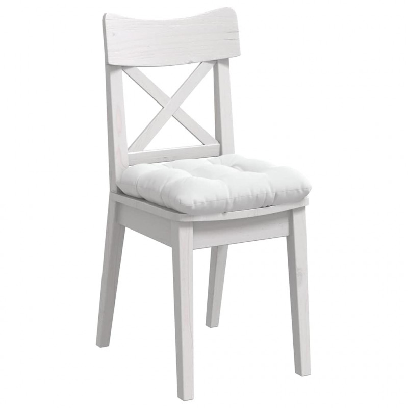 Poduszki na siedziska 4 pcs Biały 45 x 45 x 12 cm tkanina