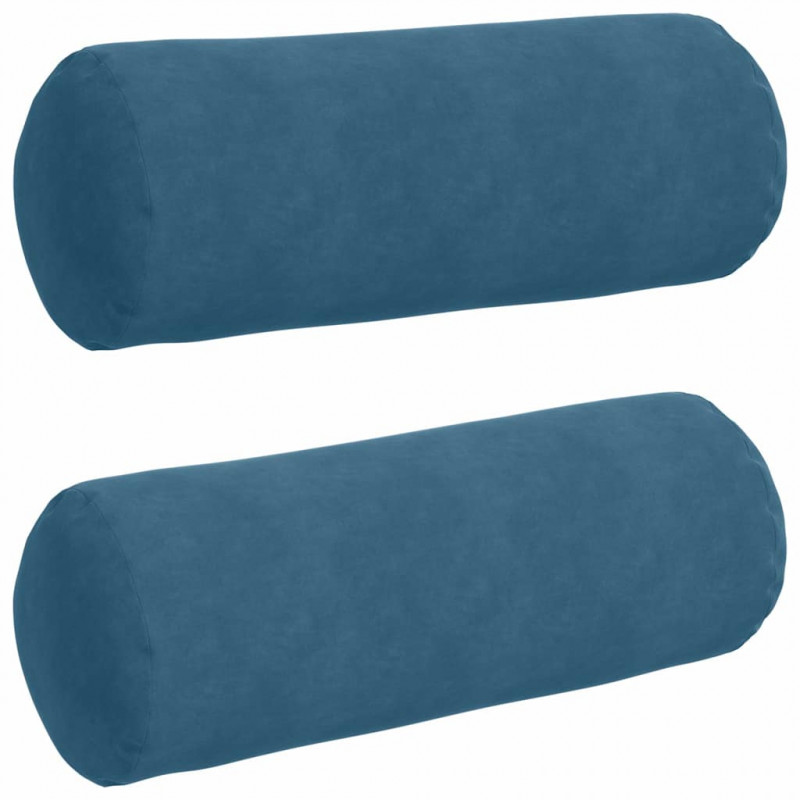 Poduszki Wałkowe 2 pcs Niebieski Ø 25 x 70 cm